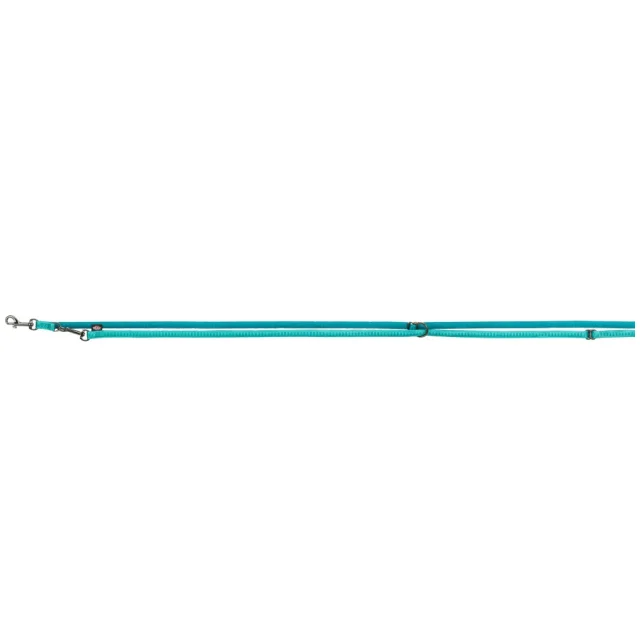 Поводок-перестежка Trixie Softline Elegance M–L, для собак, 2 м, 20 мм, океан/петроль