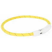 Ошейник светящийся Trixie Flash USB, 45 см, для собак, 7 мм, желтый