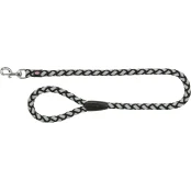 Поводок Trixie Cavo Reflect Lead для собак, светоотражающий, плетёный, размер L-XL, 1 м/18 мм, чёрный
