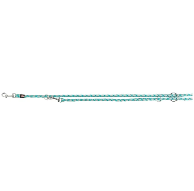Поводок-перестёжка Trixie Cavo Reflect Adjustable Lead для собак, светоотражающий, размер S-M, 2 м/12 мм, океан