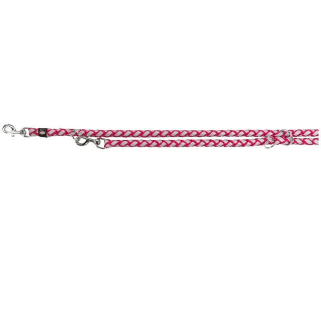 Повідець-перестібка Trixie Cavo Reflect Adjustable Lead для собак, світловідбиваючий, розмір L-XL, 2 м/18 мм, фуксія