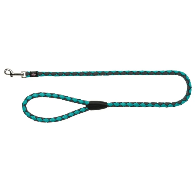 Поводок Trixie Cavo Lead для собак, плетёный, круглый, размер L-XL, 1 м/18 мм, океан/графит