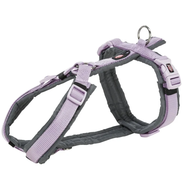 Шлея Trixie Premium Trekking Harness для собак, 53-64 см, 20 мм, размер M, сиреневый-графит
