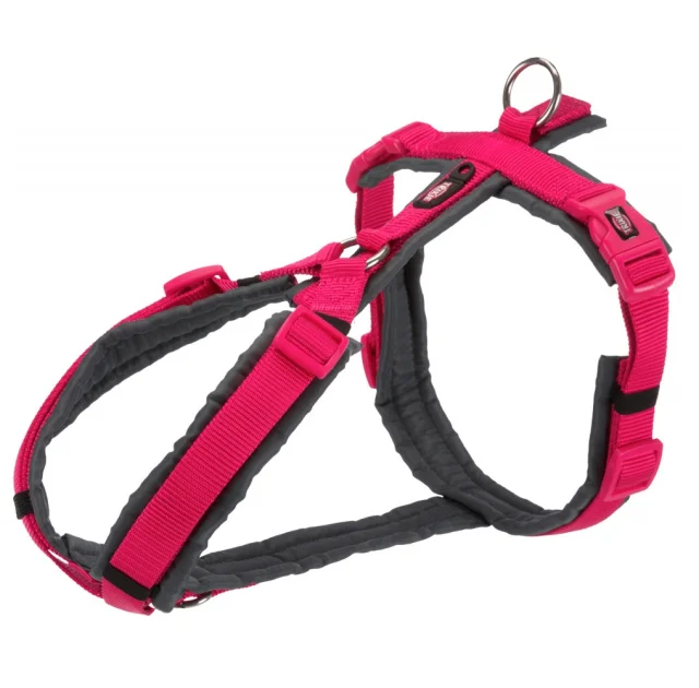 Шлея Trixie Premium Trekking Harness для собак, 70-85 см, 25 мм, размер L, фуксия-графит