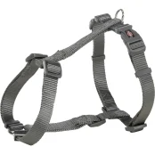 Шлея Trixie Premium H-Harness для собак, 75-120 см, 25 мм, размер L-XL, графит