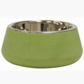 Миска Croci Bamboo для собак, бамбукове волокно / нержавейка, зелена, 800 мл, 17 см