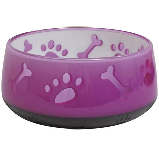 Миска Croci Doggy полупрозрачная, для кошек и собак, пластик, фиолетовая, 300 мл, 10 см