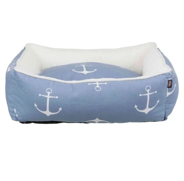 Лежак Trixie Anchor для собак, синьо-білий, 50×40 см