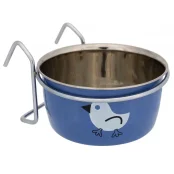 Миска з металу з гачком Trixie, для птахів, 350 мл, 10 см