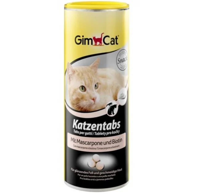 Витамины GimCat для кошек, маскарпоне + биотин, 710 табл, 425 г