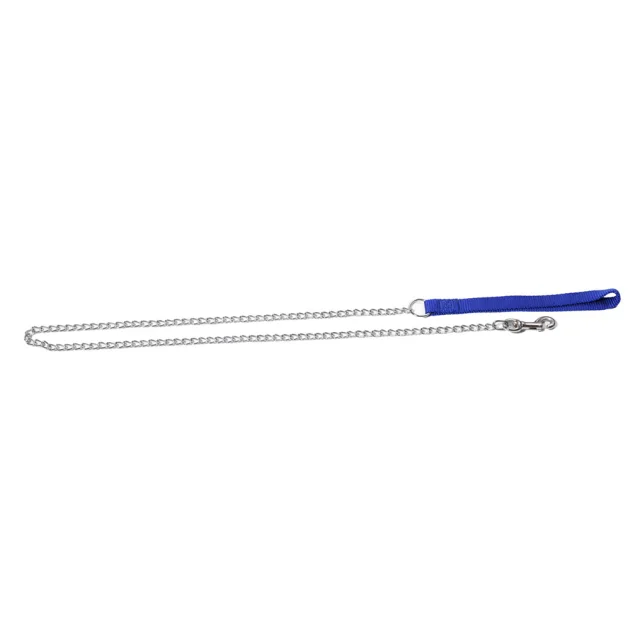 Поводок-цепь Fox для собак, с нейлоновой ручкой, металлик, 1.6 мм×110 см