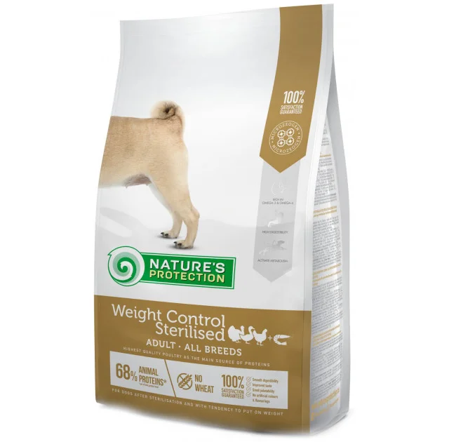 Сухий корм Nature's Protection Weight Control Sterilised Adult all breeds, для стерилізованих собак, 4 кг