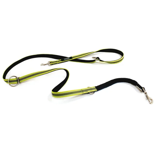 Поводок Croci Hiking AntiShock для дрессировки собак, нейлон, зеленый, 2.5×200 см