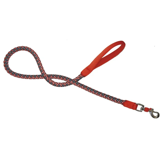 Поводок Croci Hiking Endurance для собак, плетеный, нейлон, красный, 1.5×120 см