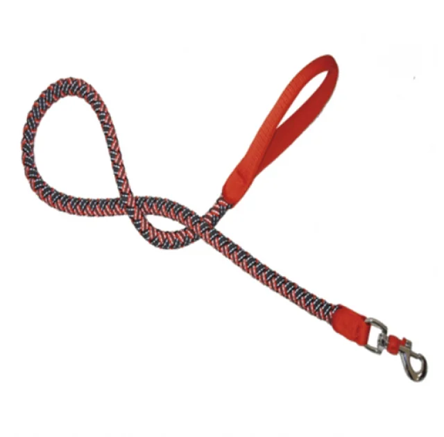 Поводок Croci Hiking Endurance для собак, плетеный, нейлон, оранжевый, 1×120 см