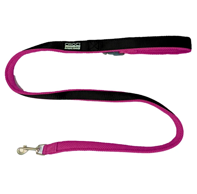 Поводок Croci Hiking Reflective для собак, нейлон, розовый, 2×120 см