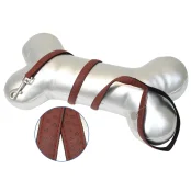Поводок Croci Mylord для собак, с тиснением, экокожа, бордовый, 120×2 см