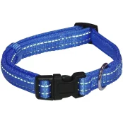 Ошейник Croci Soft Reflective для собак, светоотражающий, нейлон, синий, 30-45×1.5 см