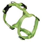 Шлея H-образна Croci Soft Reflective для собак, світловідбиваючі, нейлон, зелена, 2.5×65-80 см