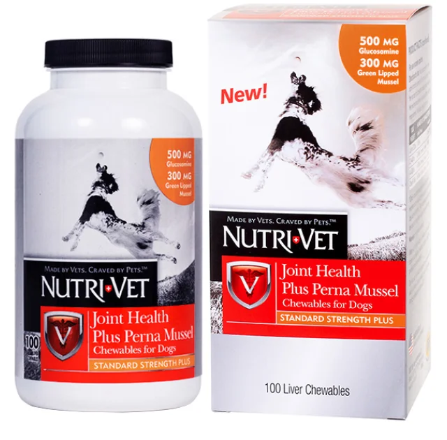 Жевательные таблетки для здоровья суставов Nutri-Vet Joint Health Plus Perna Mussel для собак, 100 табл