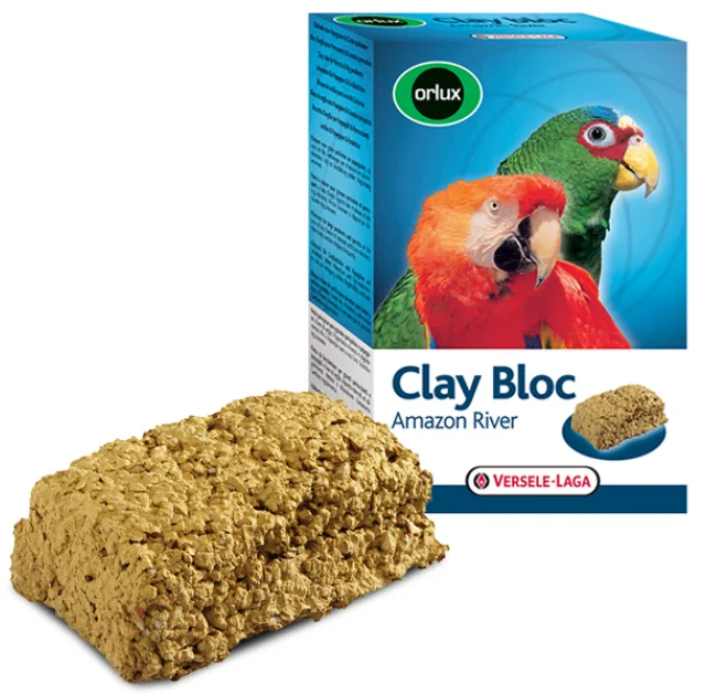 Минеральный блок Versele-Laga Orlux Clay Bloc Amazon River для крупных попугаев, 550 г