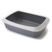 Туалет з бортиком Savic Iriz Cat Litter Tray, для кішок, сірий, 42 × 31 × 12 см