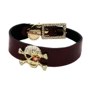 Ошейник Shiboo Candy Pink Pirate-25 для собак, рубин-белый, 2.5×35 см