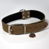 Ошейник Shiboo Suede-30 для собак, орех, 55 см