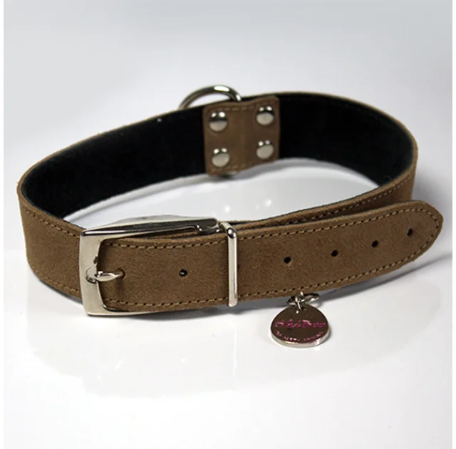 Ошейник Shiboo Suede-30 для собак, орех, 55 см
