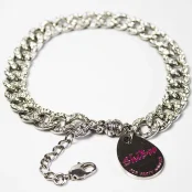Ошейник Amore-Crystal для собак, серебро, 25 см