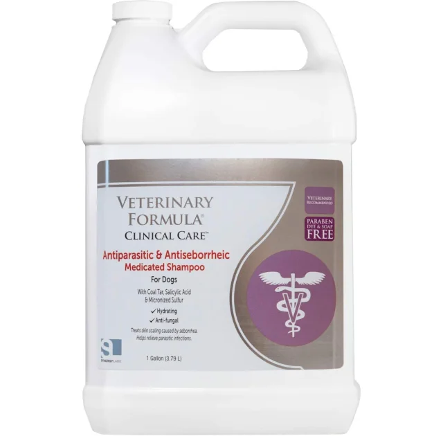Шампунь Veterinary Formula Antiparasitic & Antiseborrheic Shampoo, для собак, з дьогтем, сіркою, саліцилової кислотою, 3.8 л