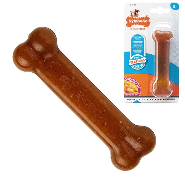 Игрушка кость жевательная Nylabone Puppy Chew Bone S, для щенков