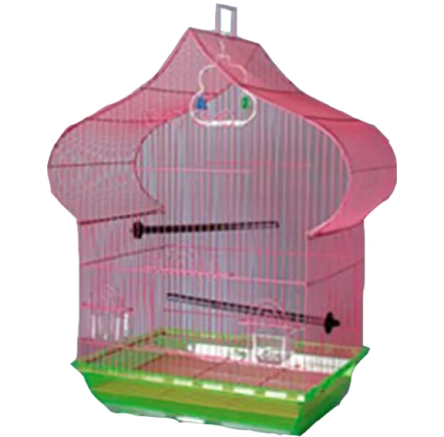 Клетка HomeZoo 408 для птиц, эмаль, цвета в ассортименте, 37.5×28.5×58 см