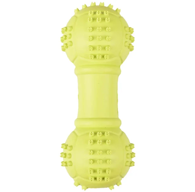 Игрушка Flamingo Scrum Volleyball Dumbbell, гантель с пищалкой, для собак