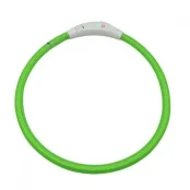 Ошейник светящийся Croci LED для собак, USB, силикон, салатовый, 70 см