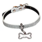 Ошейник Croci Charm со стразами, для собак, экокожа, ассорти, 1×25 см