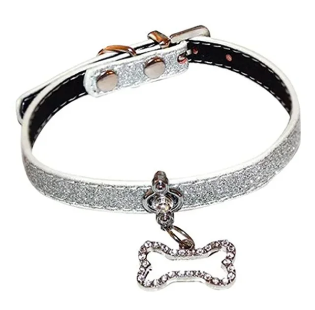 Ошейник Croci Charm со стразами, для собак, экокожа, ассорти, 1×25 см