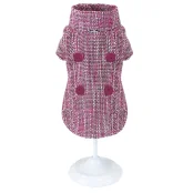 Куртка Croci Pinky Tweed для собак, зима, розовый, L, 30 см
