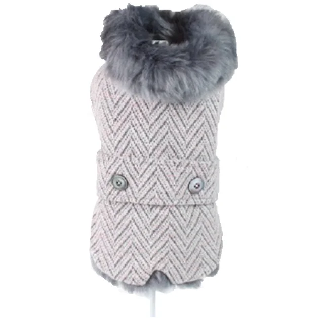 Куртка утепленная Croci Desire для собак, зима, серый, XXL, 40 см
