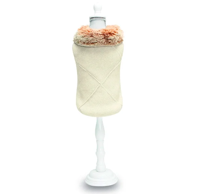 Свитер Croci Mademoiselle для собак, зима, белый, XL, 35 см