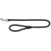 Повідець Trixie Cavo Lead для собак, плетений, круглий, розмір L-XL, 1 м/18 мм, чорний/графіт