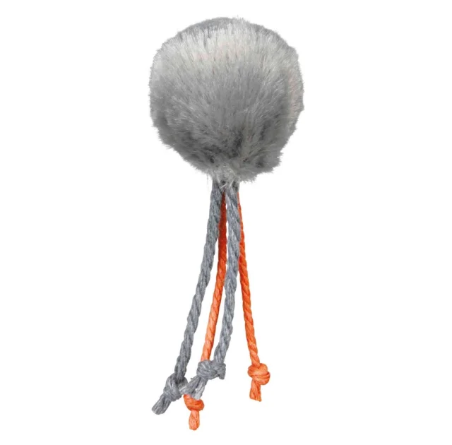 Игрушка Trixie мячик с веревками, для кошек, плюш, 4 см