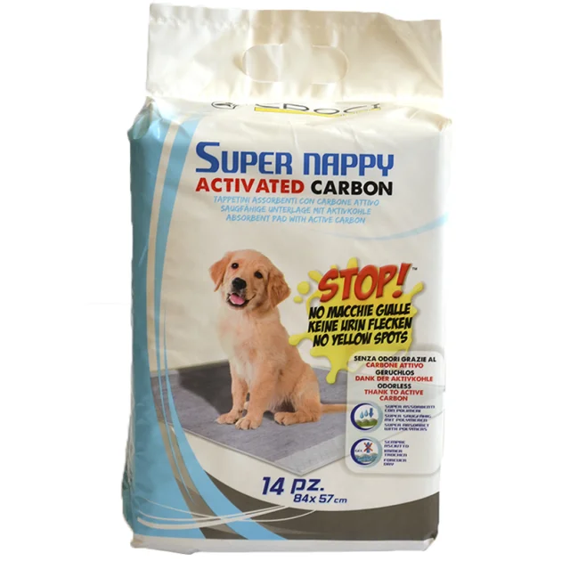 Пелюшки Croci Super Nappy для собак, з активованим вугіллям, 84×57 см, 30 шт