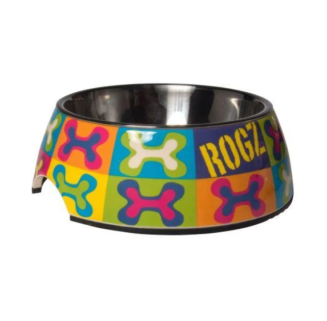 Миска Rogz Bubble для собак, поп арт, 350 мл