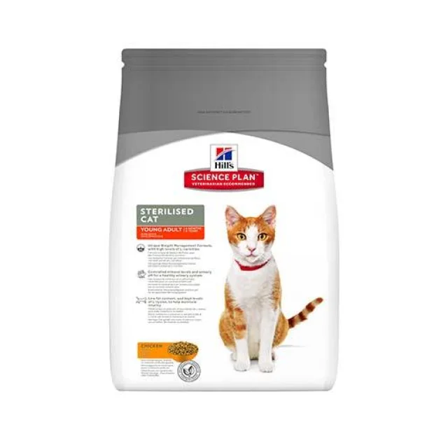 Сухий корм Hill's Science Plan Feline Young Adult Sterilised Cat для стерилізованих котів, з куркою, 8 кг