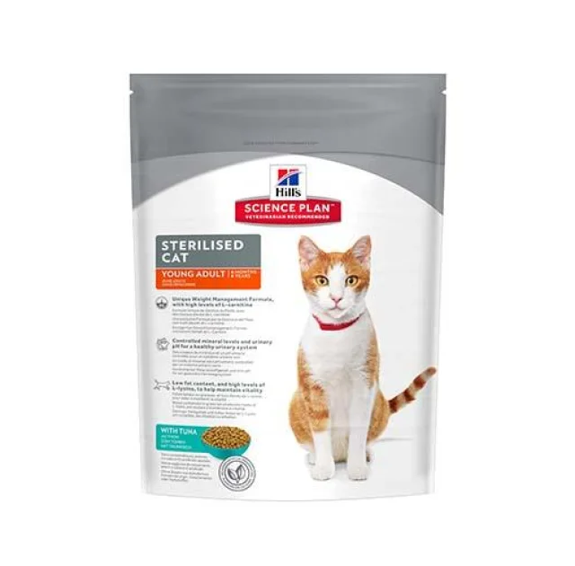 Сухой корм Hill's Science Plan Feline Young Adult Sterilised Cat для стерилизованных кошек, с тунцом, 300 г