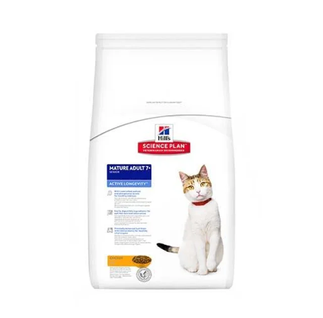 Сухой корм Hill's Science Plan Feline Mature Adult 7+ Active Longevity для кошек старше 7 лет, с курицей, 2 кг