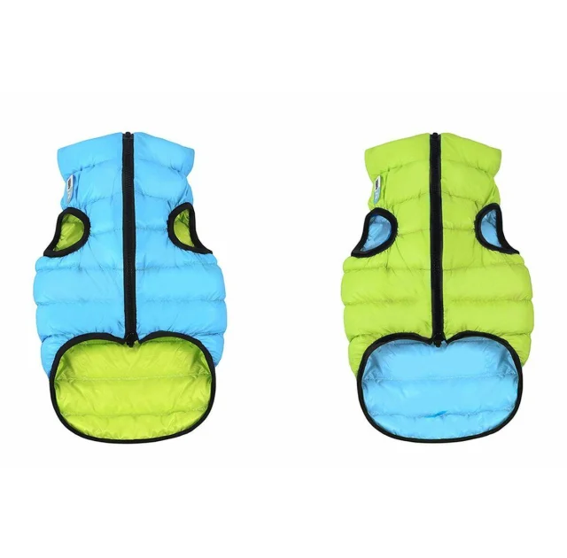 Двостороння куртка AiryVest XS22 для собак, салатово-блакитна