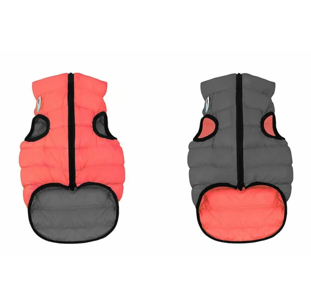 Двостороння куртка AiryVest XS25 для собак, коралово-сіра