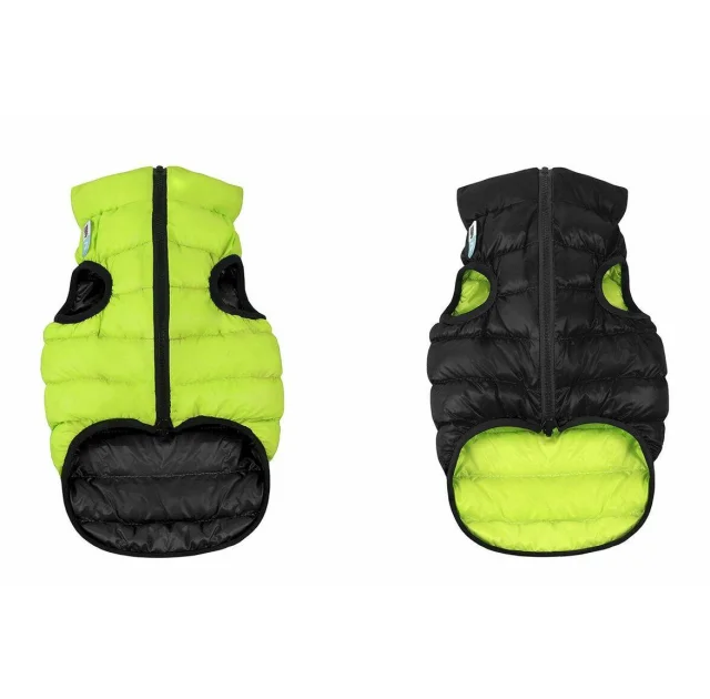 Двостороння куртка AiryVest M40 для собак, салатово-чорна